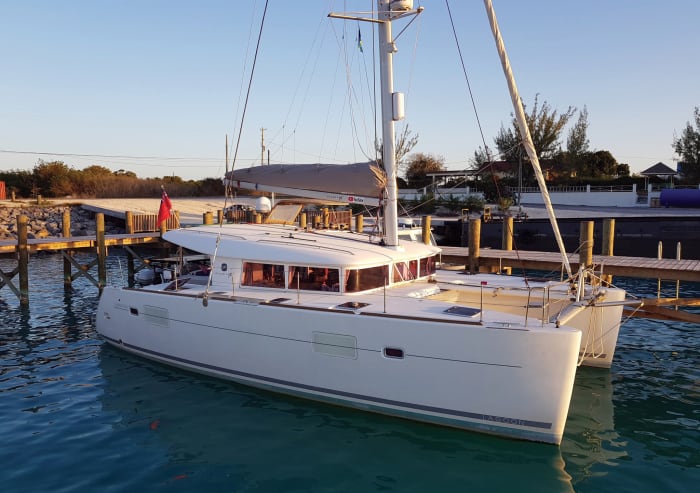 The Lagoon 400 Ocean Fox during a provisioning stopover