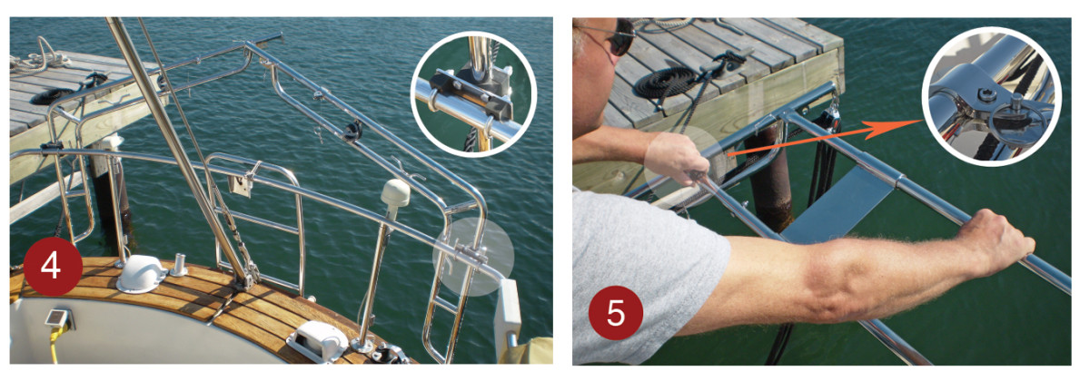 installing dinghy davits on sailboat