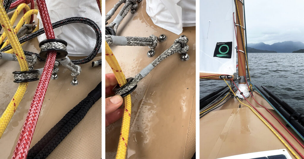 a close up of ropes