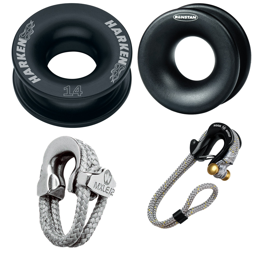 a group of black and silver objects