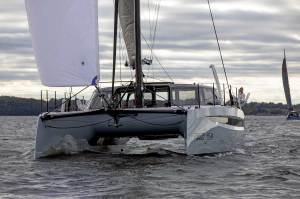 The svelte, sharp lines of the HH52 belie a comfortable upscale interior.
