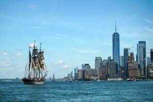Tallship in NYC harbor
