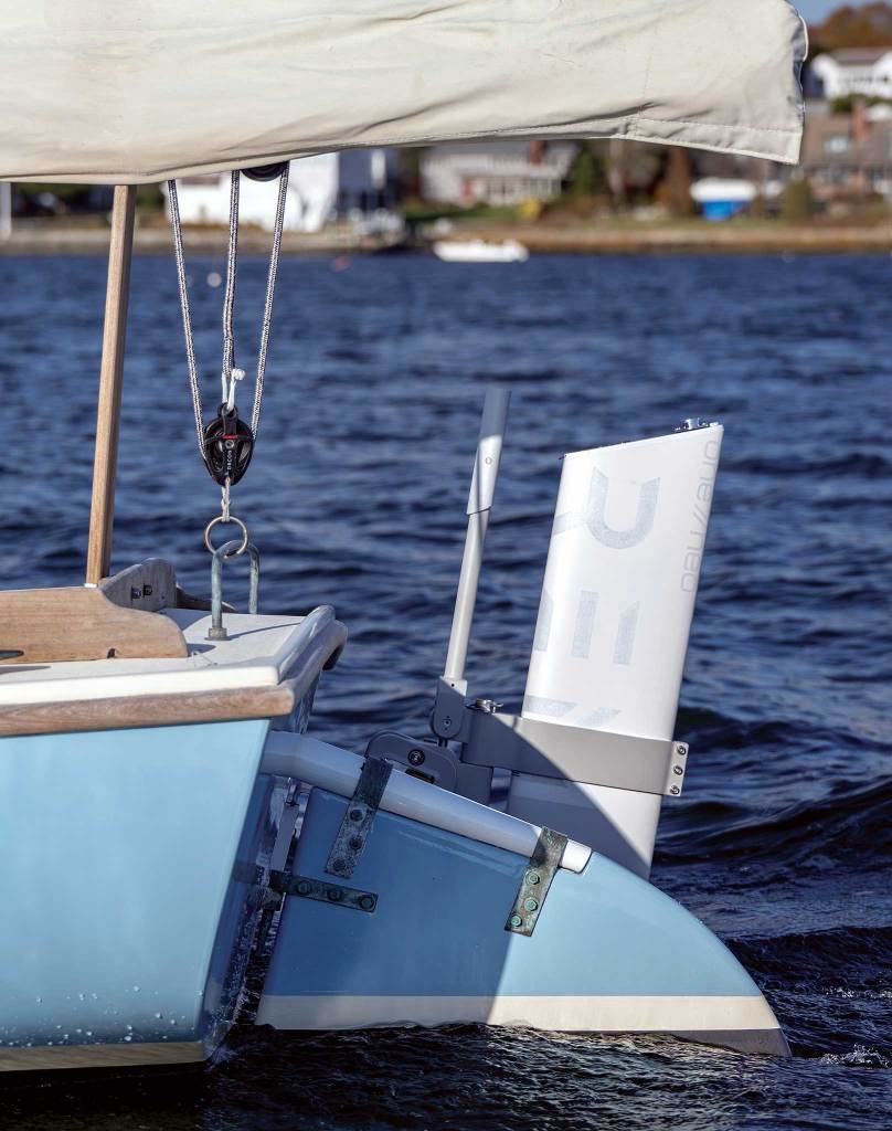 sailing a dinghy with an electric motor